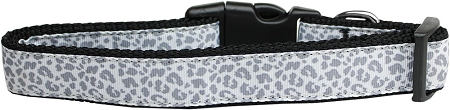 Silver Leopard Nylon Dog Leash 5/8 inch wide 6ft Long